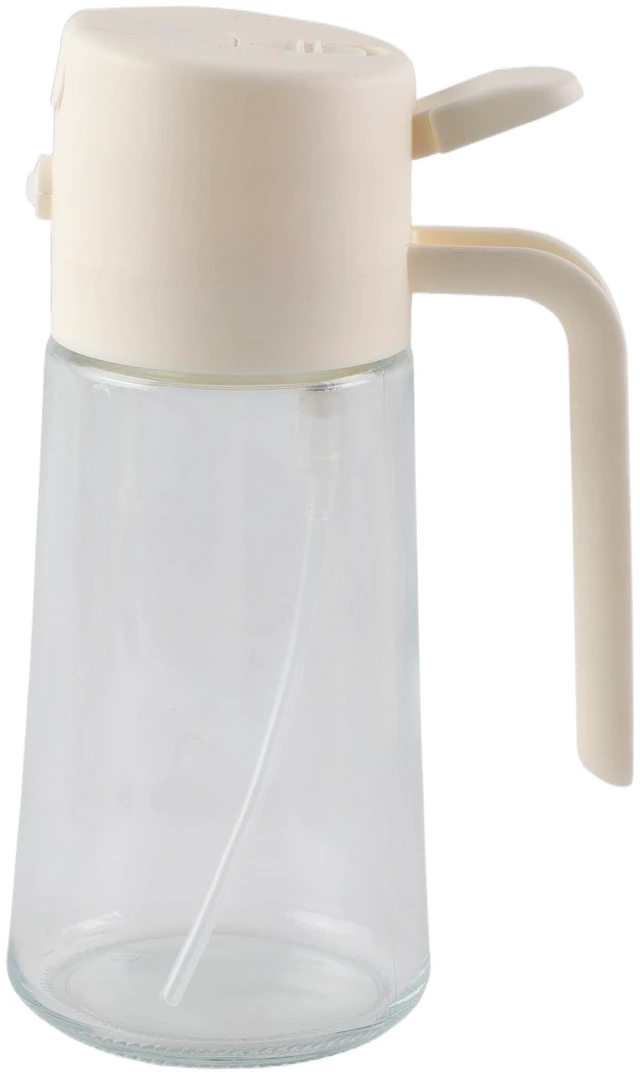 Main image of Cook with Color 2-in-1 Glass Olive Oil Dispenser and Spray Bottle, Cream