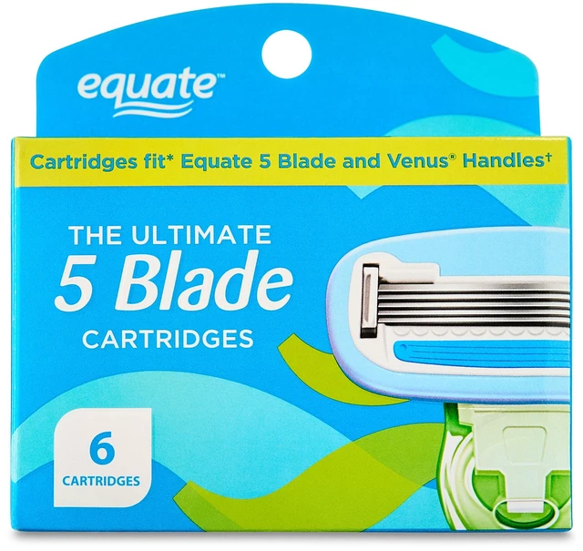 Main image of Equate Women's 5-Blade Cartridge Refills for Equate 5-Blade and Gillette Venus Handles, 6 Count