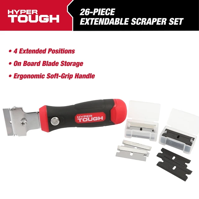 Alt view image 6 of 6 - Hyper Tough Extendable Razor Blade Scraper, 9 inch, with Replaceable Blades