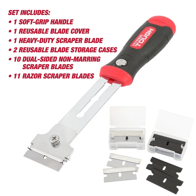 Alt view image 3 of 6 - Hyper Tough Extendable Razor Blade Scraper, 9 inch, with Replaceable Blades