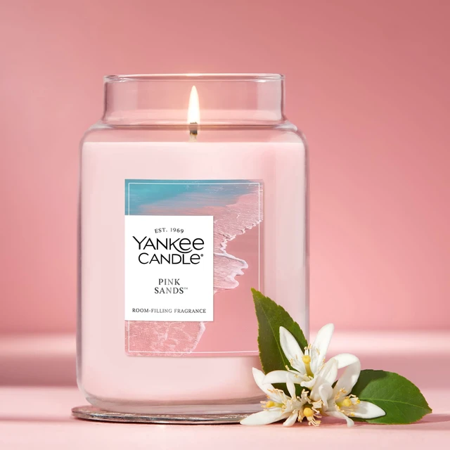 Alt view image 2 of 5 - Yankee Candle 22oz Original Large Jar Scented Candle Pink Sands