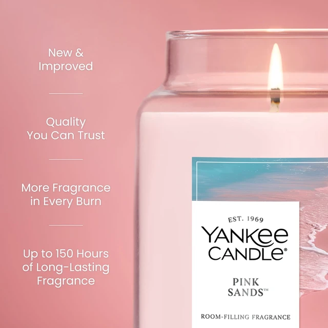 Alt view image 4 of 5 - Yankee Candle 22oz Original Large Jar Scented Candle Pink Sands