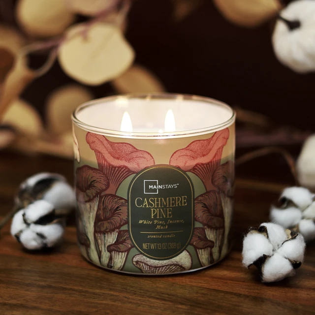 Alt view image 3 of 6 - Mainstays Cashmere Pine 3-Wick Scented Candle, 13 oz