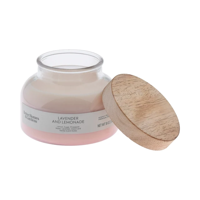 Alt view image 3 of 5 - Better Homes & Gardens Lavender and Lemonade Scented 2-Wick Ombre Jar Candle, 18 oz
