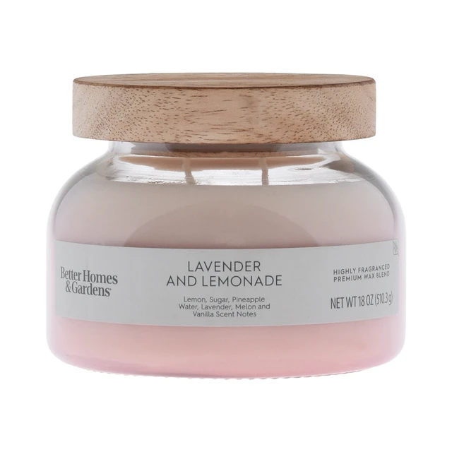 Alt view image 4 of 5 - Better Homes & Gardens Lavender and Lemonade Scented 2-Wick Ombre Jar Candle, 18 oz