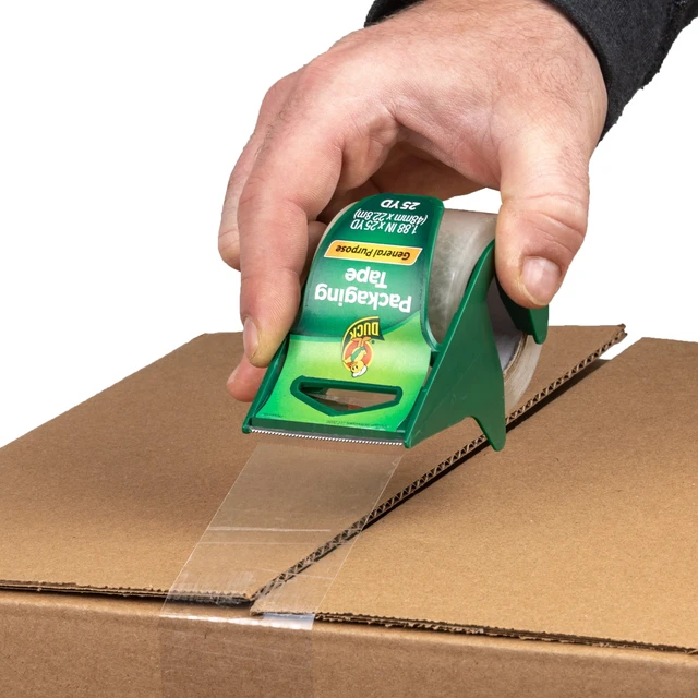 Alt view image 4 of 5 - Duck General Purpose Packaging Tape 1.88in x 25yd Clear with Manual Tape Dispenser (1 Roll)