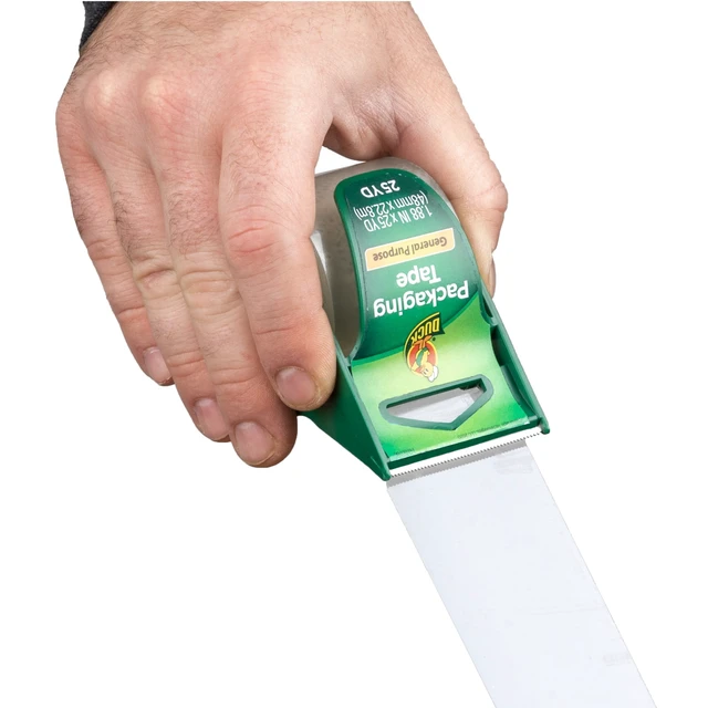 Alt view image 2 of 5 - Duck General Purpose Packaging Tape 1.88in x 25yd Clear with Manual Tape Dispenser (1 Roll)