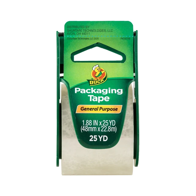 Alt view image 5 of 5 - Duck General Purpose Packaging Tape 1.88in x 25yd Clear with Manual Tape Dispenser (1 Roll)
