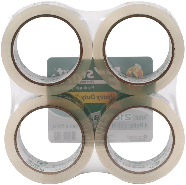 Alt view image 4 of 5 - Duck EZ Start 1.88in. x 54.6yd. Clear Acrylic Packing Tape, 4-Pack