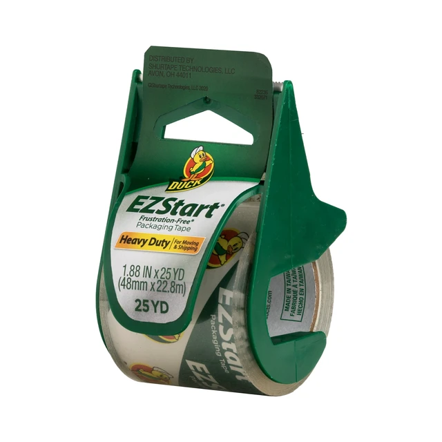 Alt view image 5 of 5 - Duck Brand EZ Start Packing Tape with Dispenser, 1.88in x 25yd, Clear, 1 Roll