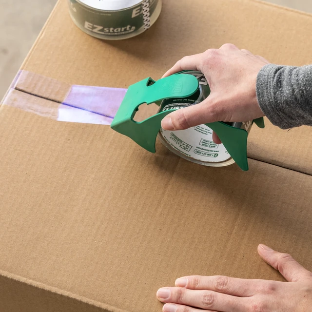 Alt view image 4 of 5 - Duck Brand EZ Start Packing Tape with Dispenser, 1.88in x 25yd, Clear, 1 Roll