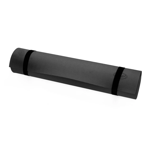 Alt view image 2 of 7 - High Density TPE Exercise Mat with Carry Strap, Black