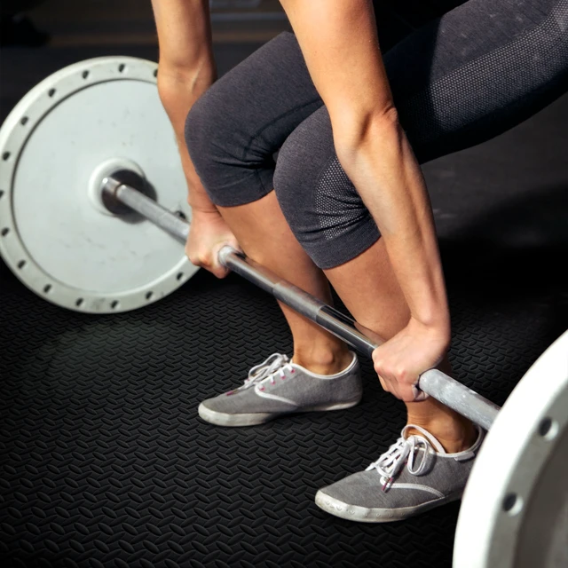 Alt view image 2 of 4 - CAP Barbell Equipment Mat 12-Piece, 48" x 36" x 1/2", Black