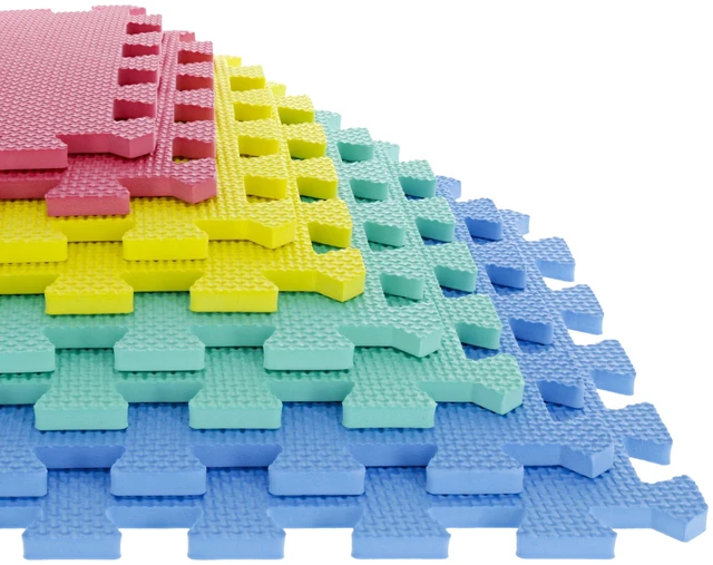 Main image of RAD Sportz 12.4"x12.4" Interlocking Floor Mats, 8-Piece, Multicolor