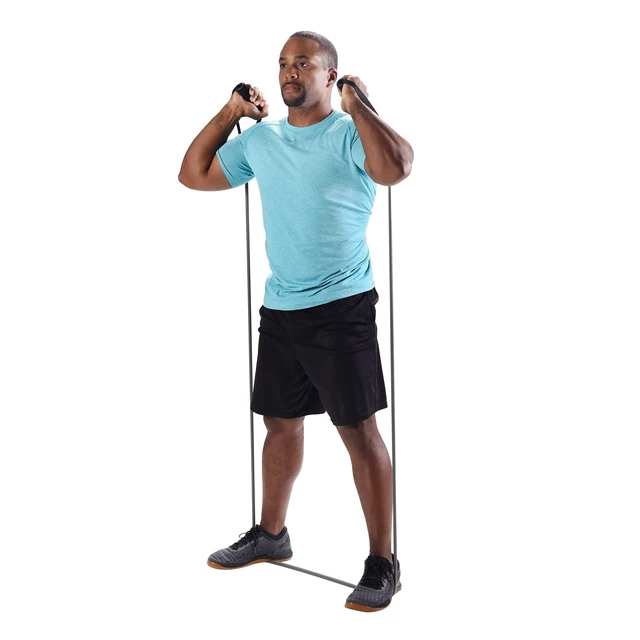 Alt view image 4 of 5 - Athletic Works Heavy Resistance Resistance Tube Exercise Band, Gray