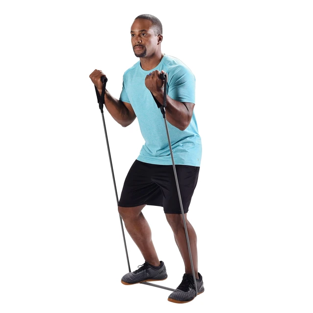 Alt view image 3 of 5 - Athletic Works Heavy Resistance Resistance Tube Exercise Band, Gray