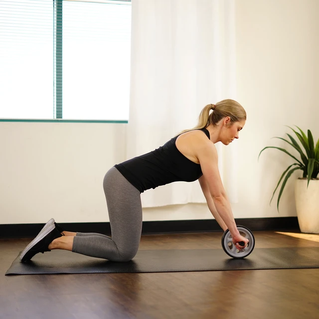 Alt view image 3 of 7 - Sunny Health & Fitness No.003 Ab Roller Exercise Wheel for Core Training, Balance and Abdominal