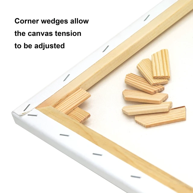 Alt view image 4 of 6 - Artist Stretched Deluxe Canvas, 24"x36", 1 Pack, 100% Cotton Acid Free, White