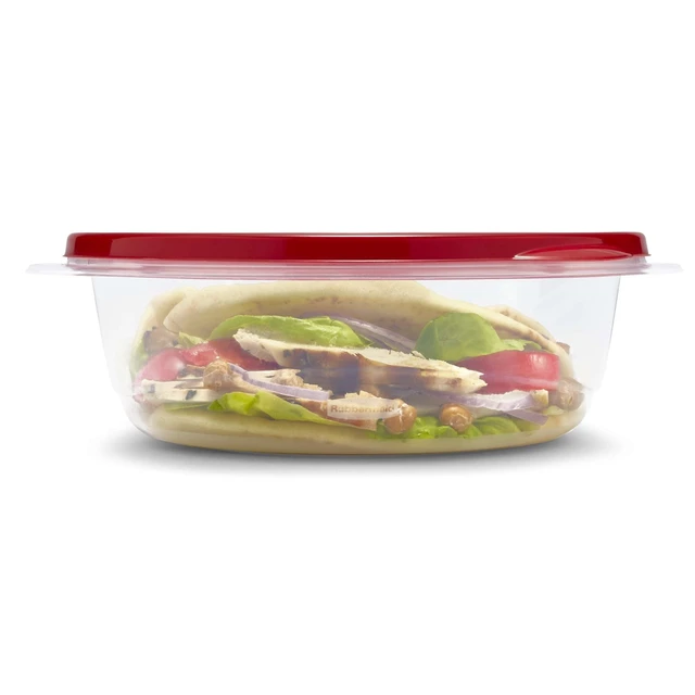 Alt view image 2 of 5 - Rubbermaid TakeAlongs 5-Cup Medium Bowls, Set of 3, Red, Plastic Food Storage Containers (2 Pack)
