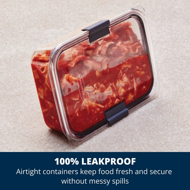 Alt view image 2 of 5 - Rubbermaid Brilliance 0.5-Cup Rectangle Food Storage Container, 2 Pack