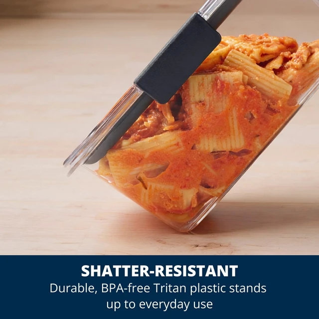 Alt view image 4 of 5 - Rubbermaid Brilliance 0.5-Cup Rectangle Food Storage Container, 2 Pack