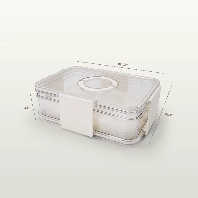 Alt view image 7 of 7 - Cook with Color 24-Egg 2-Level Chilled Storage Container with Ice Packs