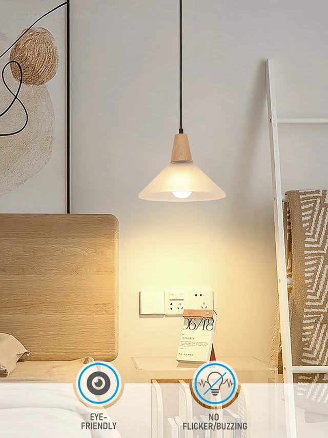 Alt view image 5 of 7 - 6 Pack A19 LED Light Bulbs 60W Equivalent, Dimmable, 3000K Warm White, E26 Standard Base, UL Listed, Flicker Free