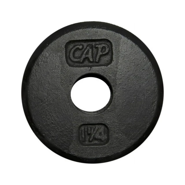 Alt view image 2 of 2 - CAP Barbell 5lb Standard Cast Iron Weight Plate Set, 4x1.25lbs, Black