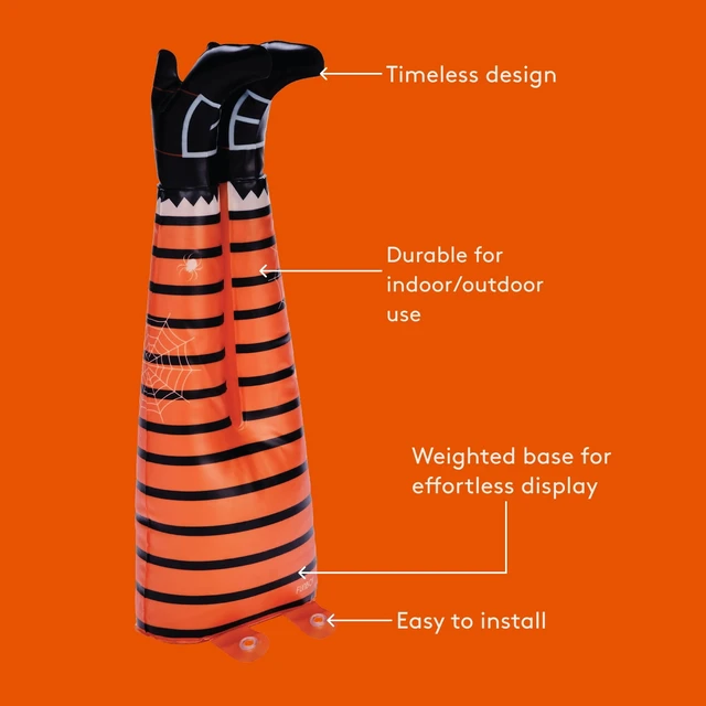 Alt view image 2 of 6 - FUNBOY Inflatable Halloween Witch Legs, Indoor/Outdoor Halloween Decor