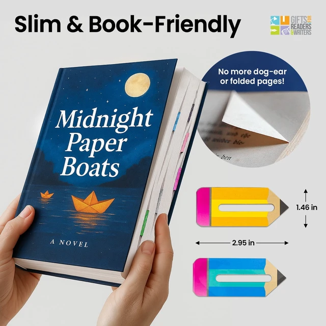 Alt view image 3 of 6 - Thinking Gifts Linemarker Magnetic Book Holder & Page Marker Set of 2