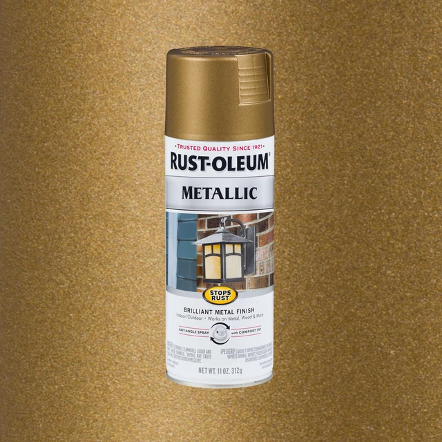 Main image of Rust-Oleum Stops Rust Vintage Metallic Spray Paint 313142, Champagne Bronze, 11 oz
