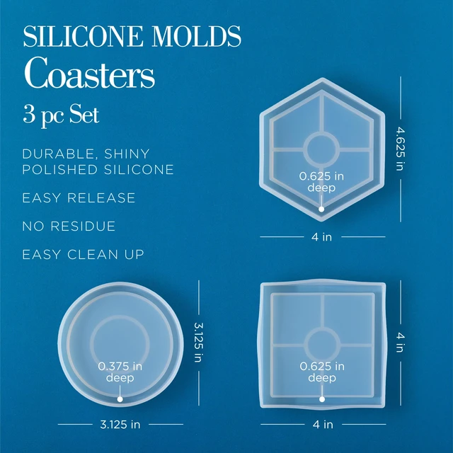 Alt view image 5 of 5 - Mod Podge Silicone Coaster Mold Set, 3-Pack