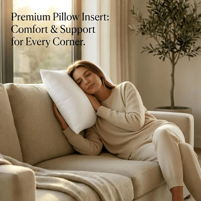 Alt view image 5 of 5 - Phantoscope 12x20 Hypoallergenic Pillow Insert, Soft Rectangular Cushion Form for Couch Bed Sofa