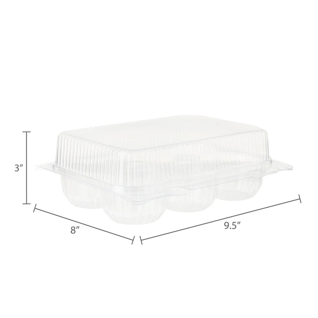Alt view image 4 of 5 - Way To Celebrate Clear Cupcake Boxes, 4 Count