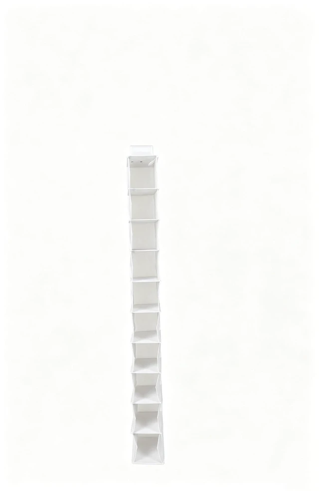 Main image of Mainstays 10 Shelf Hanging Closet Shoe Organizer, Non-Woven, Arctic White