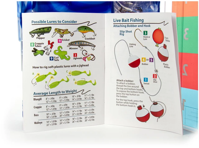 Alt view image 5 of 6 - Ozark Trail Beginner's Fishing Kit with Assorted Tackle, Bobbers, Hooks & Accessories