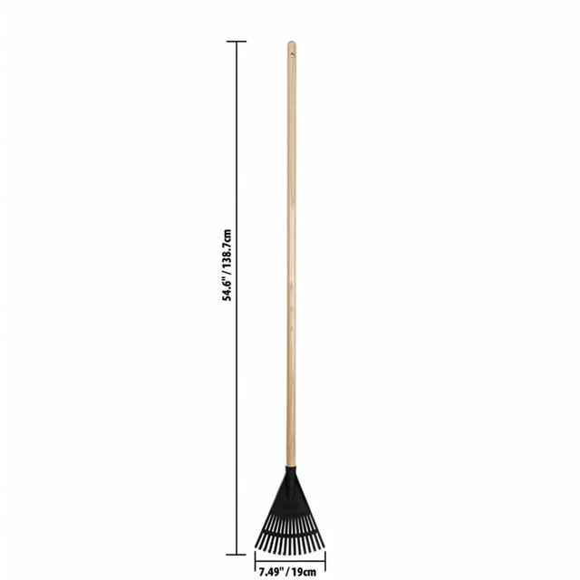 Alt view image 5 of 5 - Expert Gardener 8-Inch Wood and Poly Shrub Leaf Rake