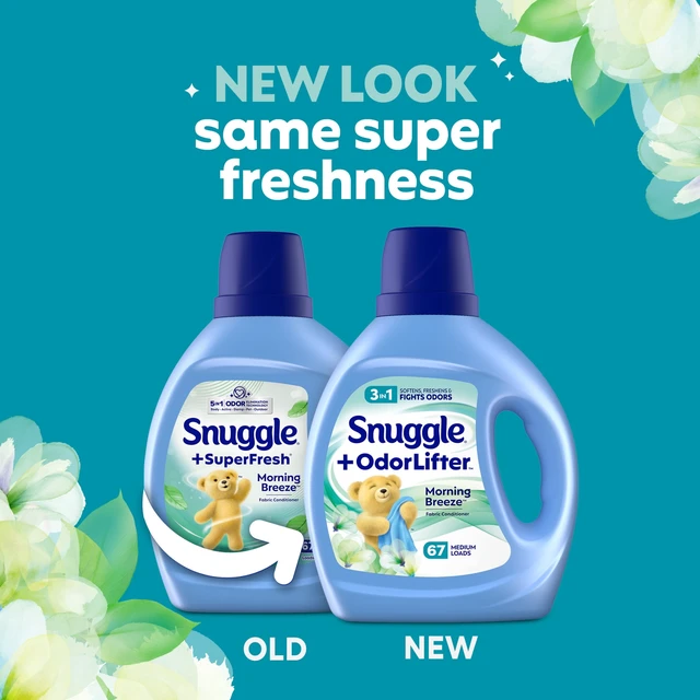 Alt view image 5 of 5 - Snuggle SuperFresh Liquid Fabric Softener, Odor Eliminating, Morning Breeze, 67 Loads