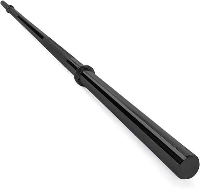 Main image of Signature Fitness 7FT 1IN Black Straight Barbell - Heavy-Duty Alloy Steel Weightlifting Bar