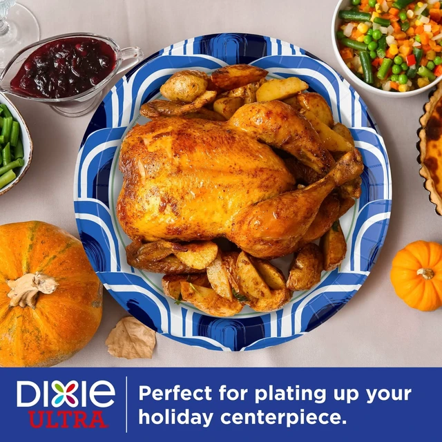 Alt view image 2 of 6 - Dixie Ultra Large Disposable Paper Plates, 11.5", Multi-Color, 25 Count