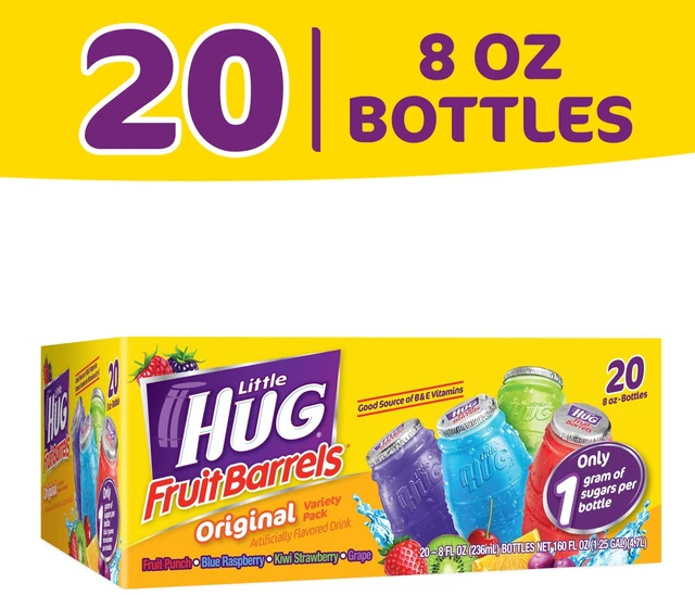 Main image of Little HUG Fruit Barrels Original Shelf Stable Kids Drinks Variety Pack, 20 Count, 8 fl oz Bottles