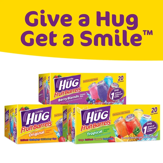 Alt view image 7 of 7 - Little HUG Fruit Barrels Original Shelf Stable Kids Drinks Variety Pack, 20 Count, 8 fl oz Bottles