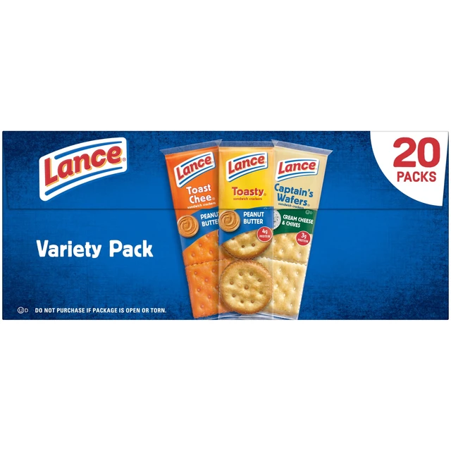 Alt view image 3 of 7 - Lance Assorted Sandwich Crackers, 20Count Variety Pack