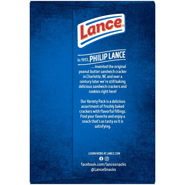 Alt view image 4 of 7 - Lance Assorted Sandwich Crackers, 20Count Variety Pack
