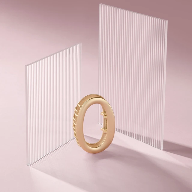 Alt view image 5 of 5 - the Hair Edit Gilded Contour Claw Clip, Gold