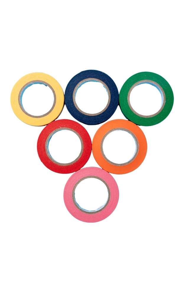 Alt view image 3 of 6 - Pen+Gear Masking Tape, 0.59in x 15yds, Multicolor, 6 Rolls