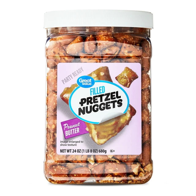Alt view image 3 of 6 - Great Value Peanut Butter Filled Pretzel Nuggets, 24oz
