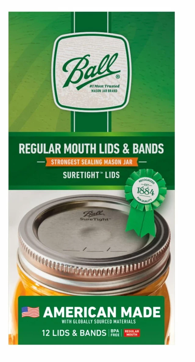 Main image of Ball Regular Mouth Jar Lids and Bands, 12 Count