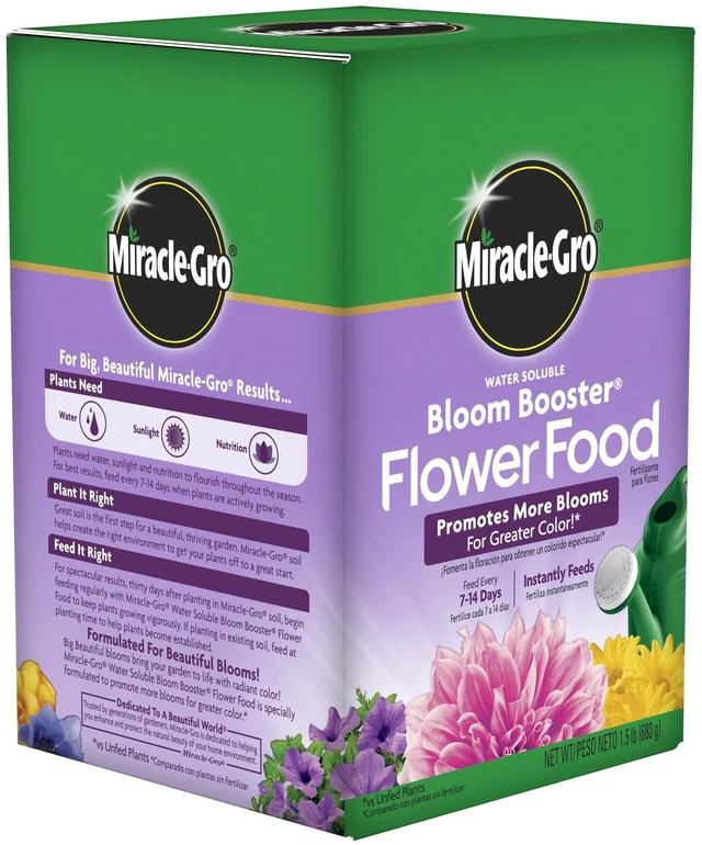 Alt view image 3 of 6 - Miracle-Gro Water Soluble Bloom Booster Flower Food, 1.5 lb