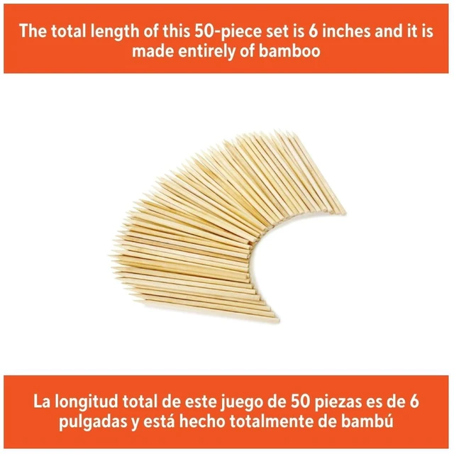Alt view image 4 of 5 - (3 pack) IMUSA 50pc Bamboo Corn Skewer Set, 6in